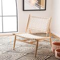 Safavieh Soleil Accent Chair; White & Natural - 26 x 31.5 x 30.7 in. ACH1001A
